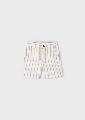 Striped linen kid boy shorts