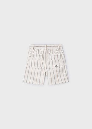 Striped linen kid boy shorts