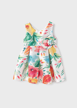 Stamp mikado baby girl dress