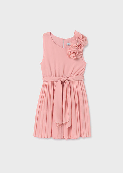 Chiffon pink dress for girl