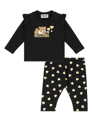 Moschino baby girl ruffle tee leggings set w graphi