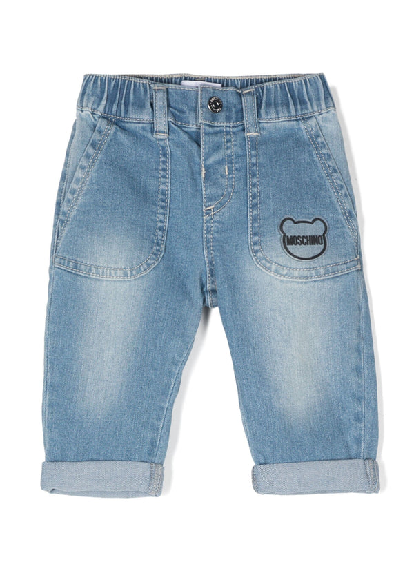 Moschino Kids Baby logo jeans