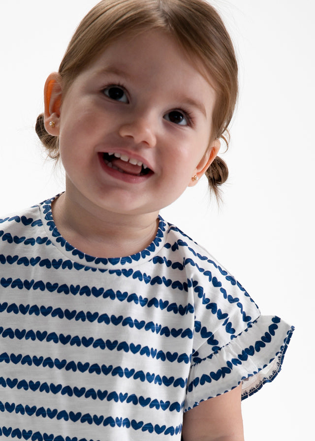 Baby Girl Blue Stripes T-Shirt