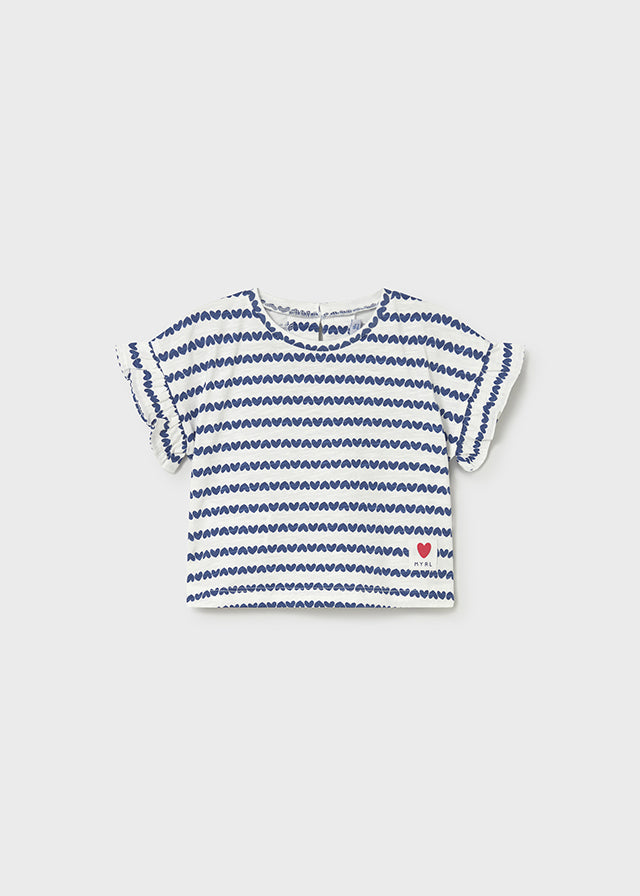 Baby Girl Blue Stripes T-Shirt