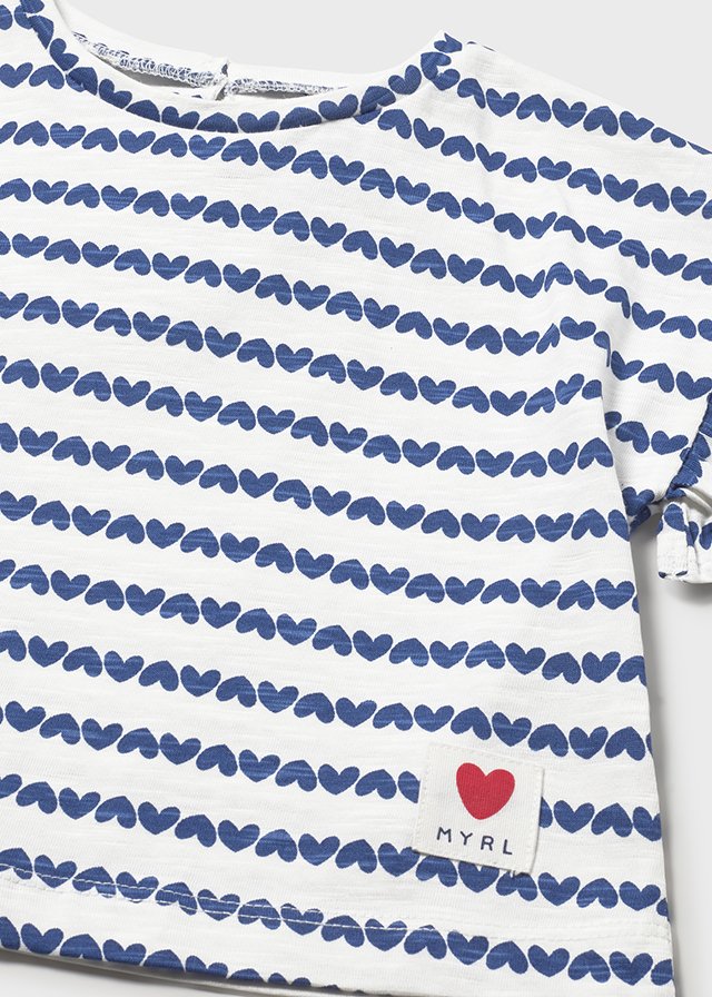 Baby Girl Blue Stripes T-Shirt