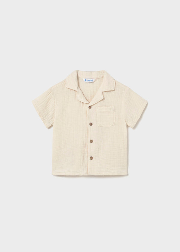 Baby Boy Cream Bambula Shirt