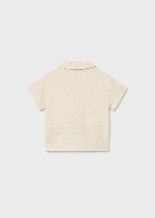Baby Boy Cream Bambula Shirt
