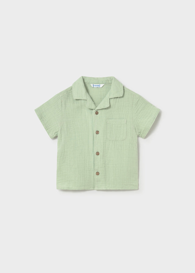 Baby Boy Matcha Bambula Shirt