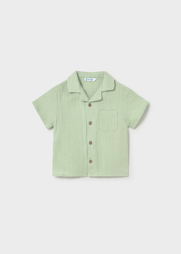 Baby Boy Matcha Bambula Shirt