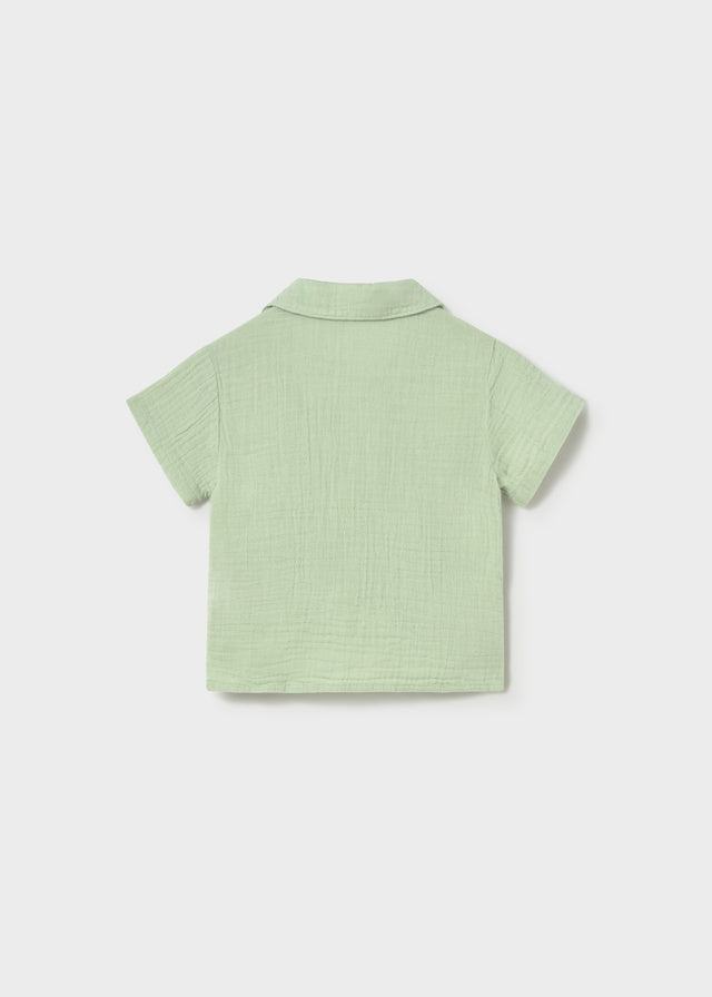 Baby Boy Matcha Bambula Shirt