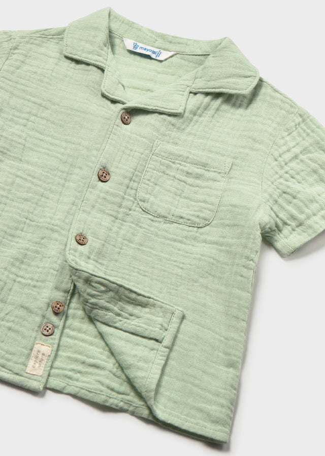 Baby Boy Matcha Bambula Shirt