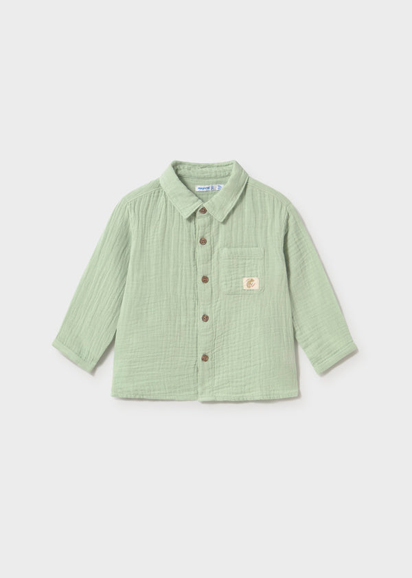 Baby Boy Matcha Bambula Shirt