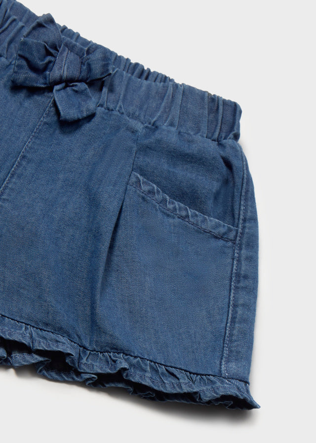 Baby Girl Flawy Denim Shorts