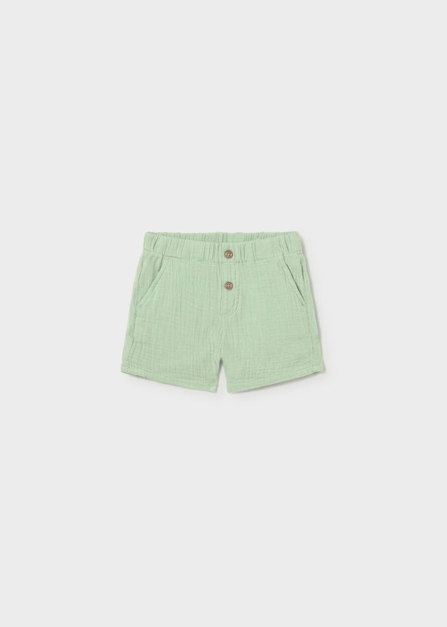Baby Boy Matcha Bambula Shorts
