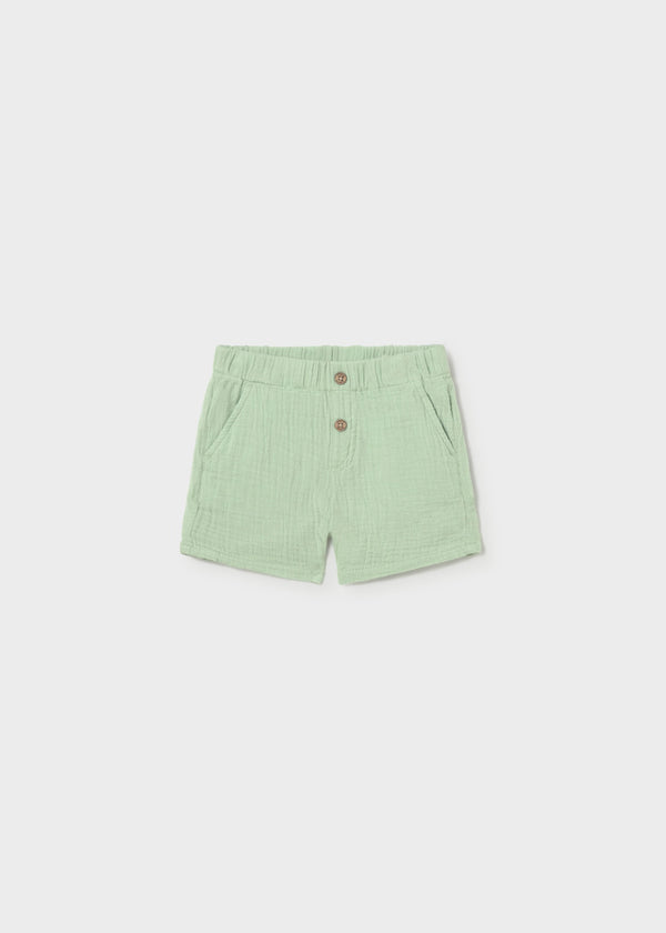 Baby Boy Matcha Bambula Shorts