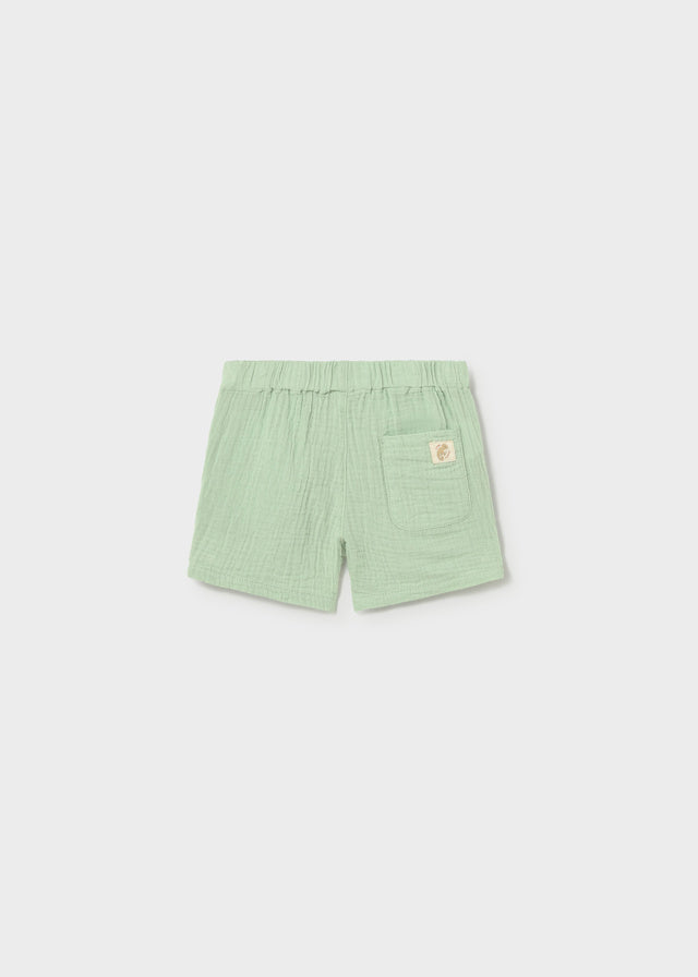 Baby Boy Matcha Bambula Shorts