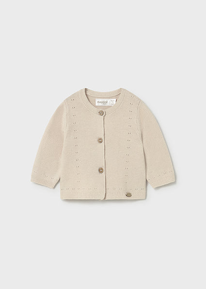 Baby Girl Wheat Cardigan
