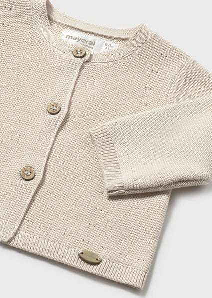 Baby Girl Wheat Cardigan