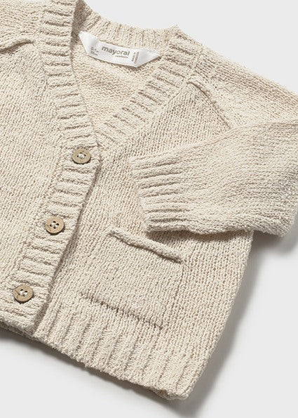 Baby Boy Wheat Cardigan