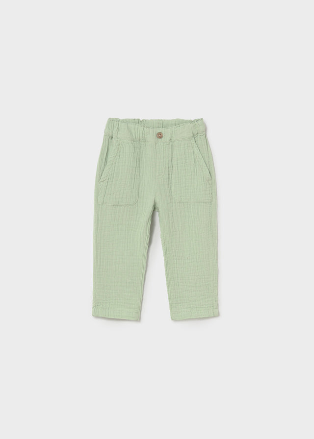 Baby Boy Matcha Bambula Pants
