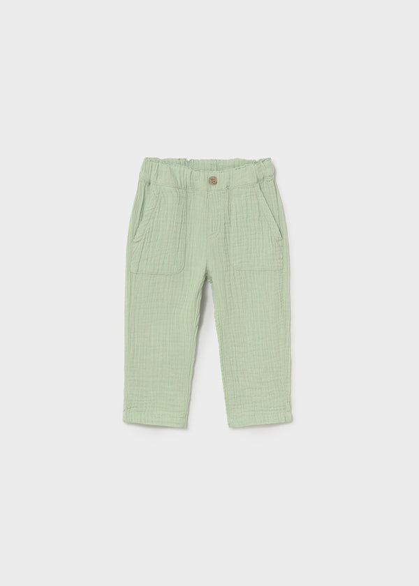Baby Boy Matcha Bambula Pants