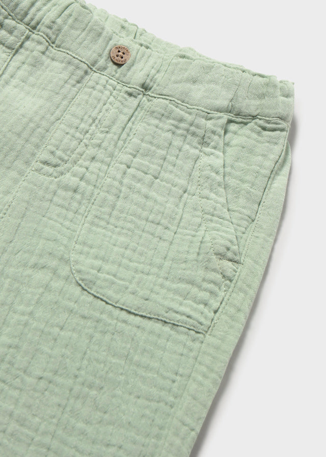 Baby Boy Matcha Bambula Pants