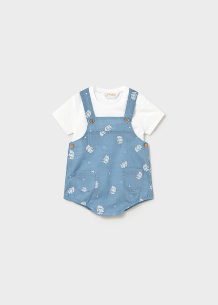 Baby Boy Elephant Dungaree w T-shirt