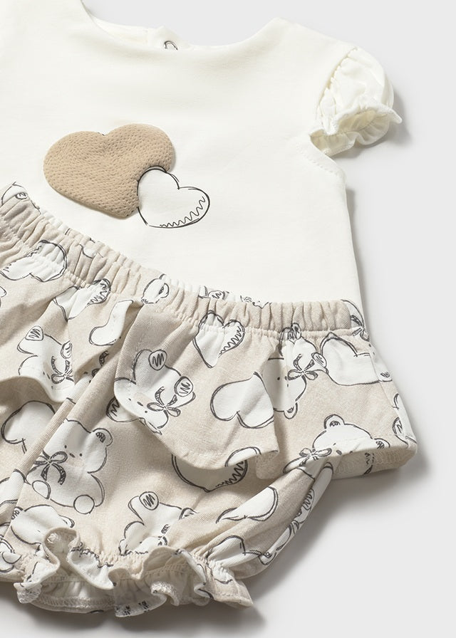 Newborn Girl’s 2-Piece Bear & Hearts Set