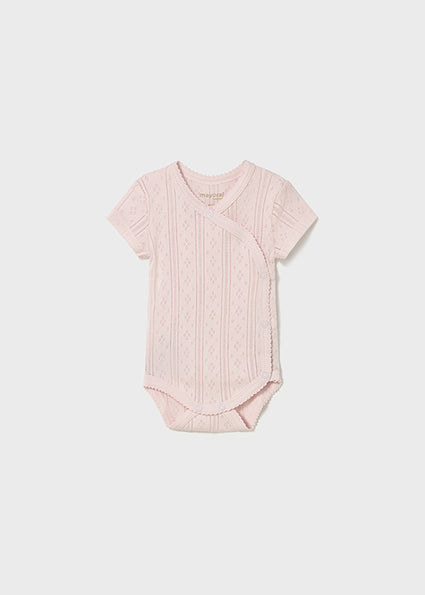 Baby Girl Openwork Pink Bodysuit
