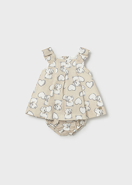 Baby Girl Wheat Dress with Bloomers