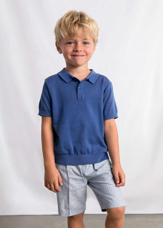 Boy Linen Indigo Stripes Suit