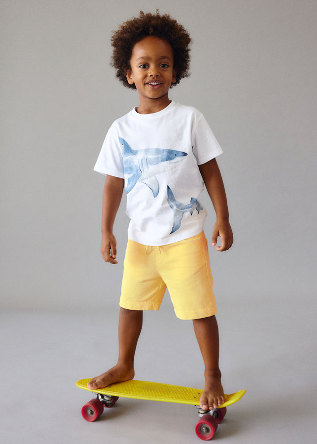 Boy Tie Dye Yellow Shorts