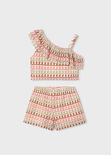 Girl Shorts and Asymmetric Top Set
