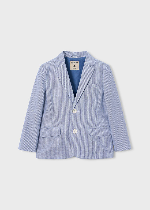 Boy Linen Indigo Stripes Suit