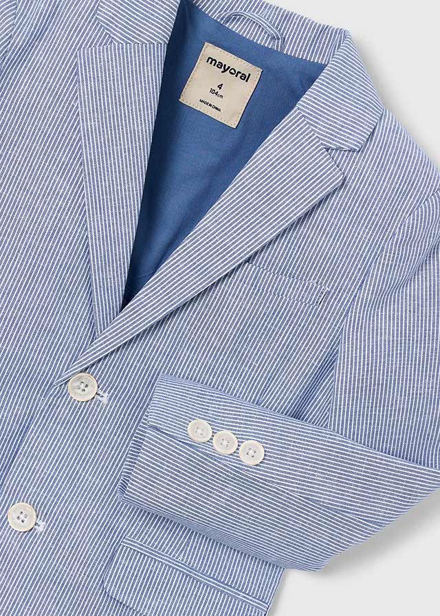 Boy Linen Indigo Stripes Suit