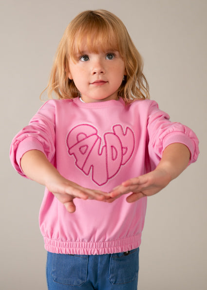Girl Embroidered Sweatshirt
