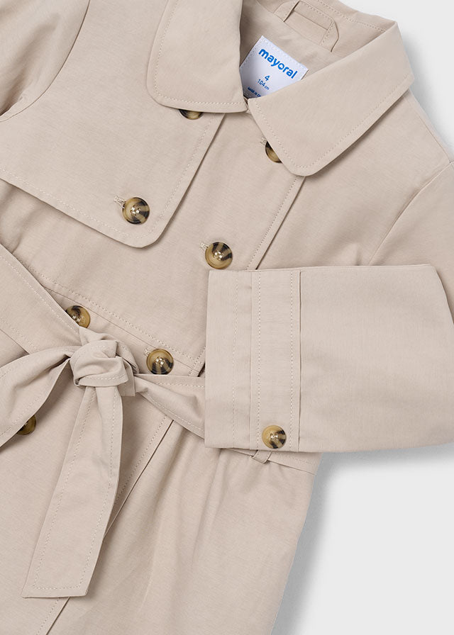 Girl Belted Trench Coat