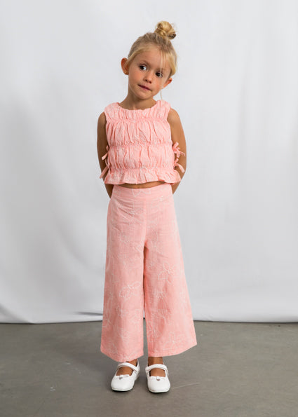 Girl Pants and Ruched Top Set