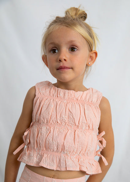 Girl Pants and Ruched Top Set