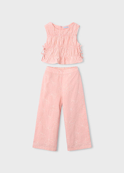 Girl Pants and Ruched Top Set