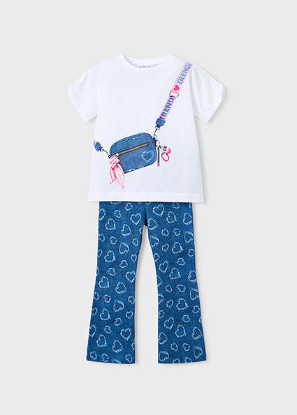 Girl Printed Leggings and T-shirt Set