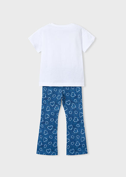 Girl Printed Leggings and T-shirt Set