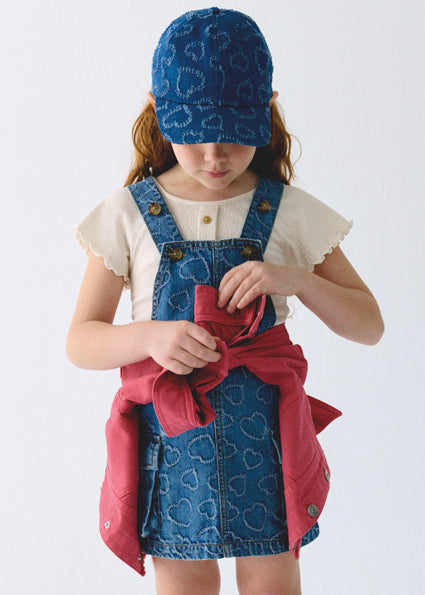 Girl Denim Overall Skirt