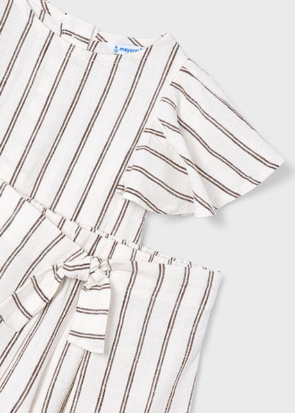 Girl Striped Shorts and Blouse Set