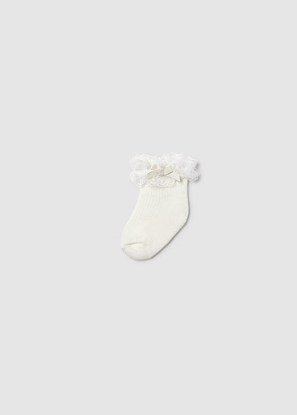 Baby Girl Ruffled White Socks