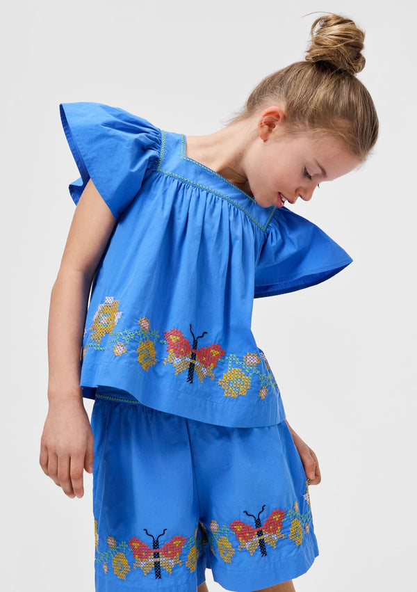 Rosalyn Blue Flower Set