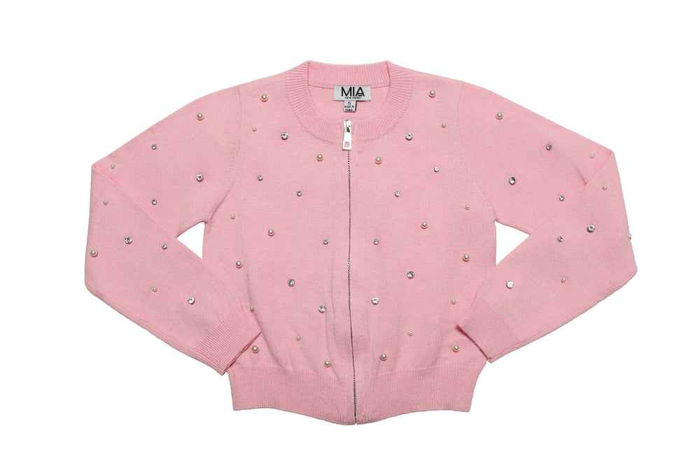 Studded Cardigan w Pearls