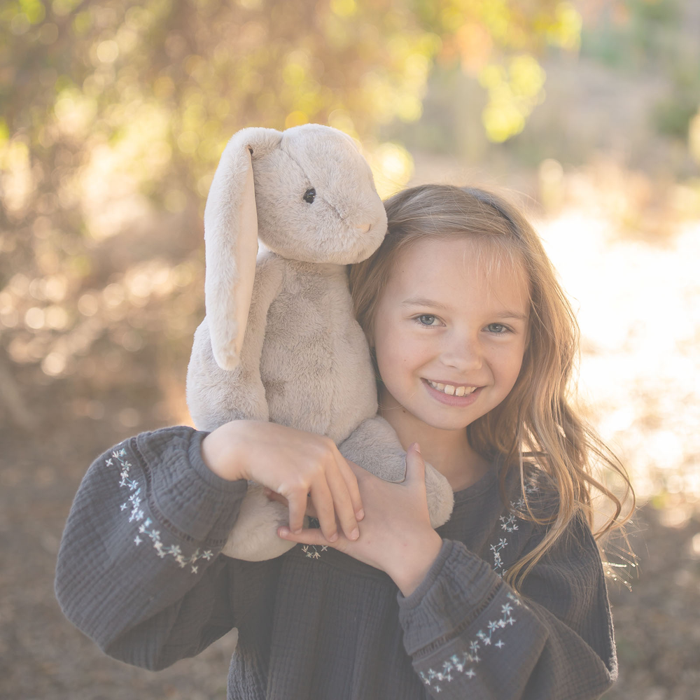 World's Softest Lushee 16 inch - Suede Mink Bunny Gray Plush