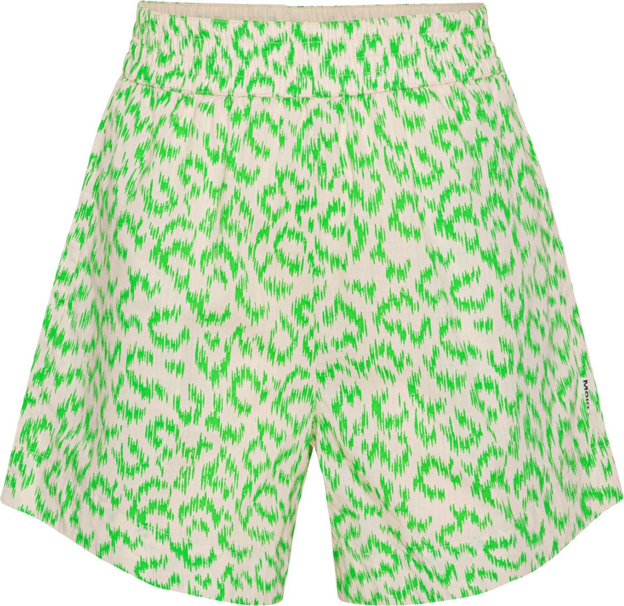 Green leopard print top & shorts set for girl.