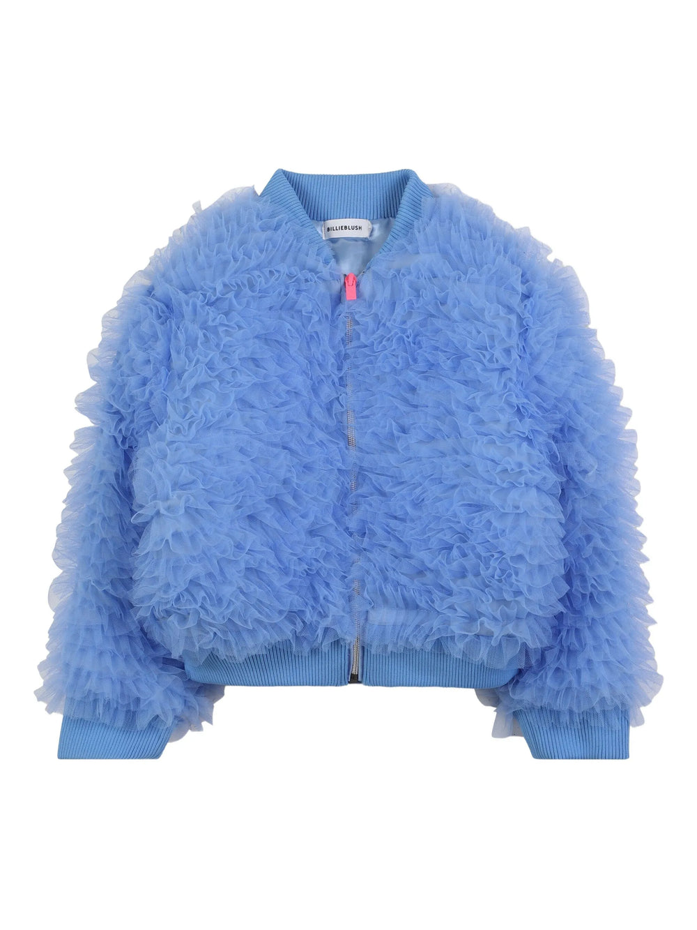 Pale Blue Mesh Ruffle Jacket